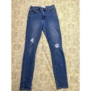 RSQ Curvy High Rise Skinny Womens Jeans Designer Blue Sz. 3/26 Ladies Casual